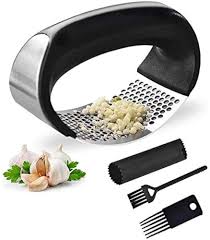 2350 Multipurpose Garlic Presser Squeeze Press Crusher Stainless Steel Kitchen Tools Quick Handy Ginger Garlic Crusher