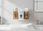 Tooth Brush Holders Set with Toothpaste Dispenser Wall Mounted