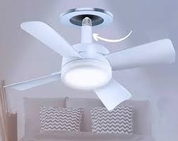 17845 Socket Fan Light Original - Cool Light Led Ceiling Fans With Lights And Remote Control Replacement For Lightbulb - Bedroom Kitchen Living Room1000 Lumens 5000 Kelvins Cool Leds (Remote Battery Not Included)