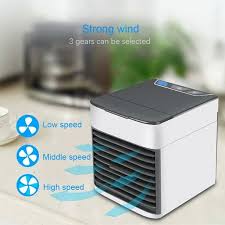 1464 Mini Portable Air Cooler Personal Space Cooler Easy To Fill Water And Mood Led Light And Portable Air Conditioner Device Cool Any Space Like Home Office