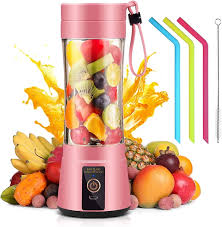 Multi-Purpose Portable USB Electric Juicer 6-Blades, Protein Shaker, Blender Mixer Cup (380 ML)