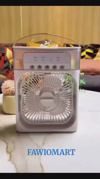 Portable Air Cooler Fan with 7-Color Light – Personal AC Fan