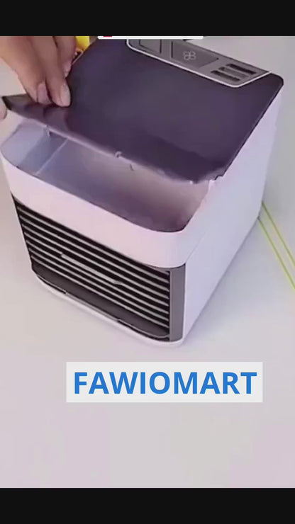 1464 Mini Portable Air Cooler Personal Space Cooler Easy To Fill Water And Mood Led Light And Portable Air Conditioner Device Cool Any Space Like Home Office