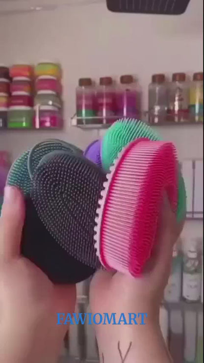 2-in-1 Silicone Soft Bristle Bath Brush
