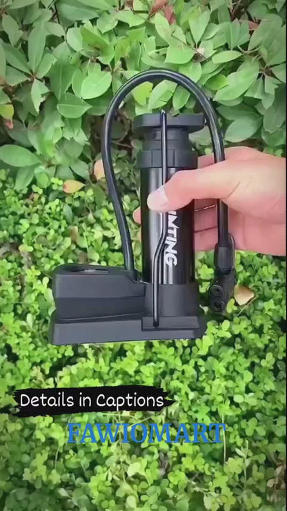 Portable Mini Bike Pump with Gauge